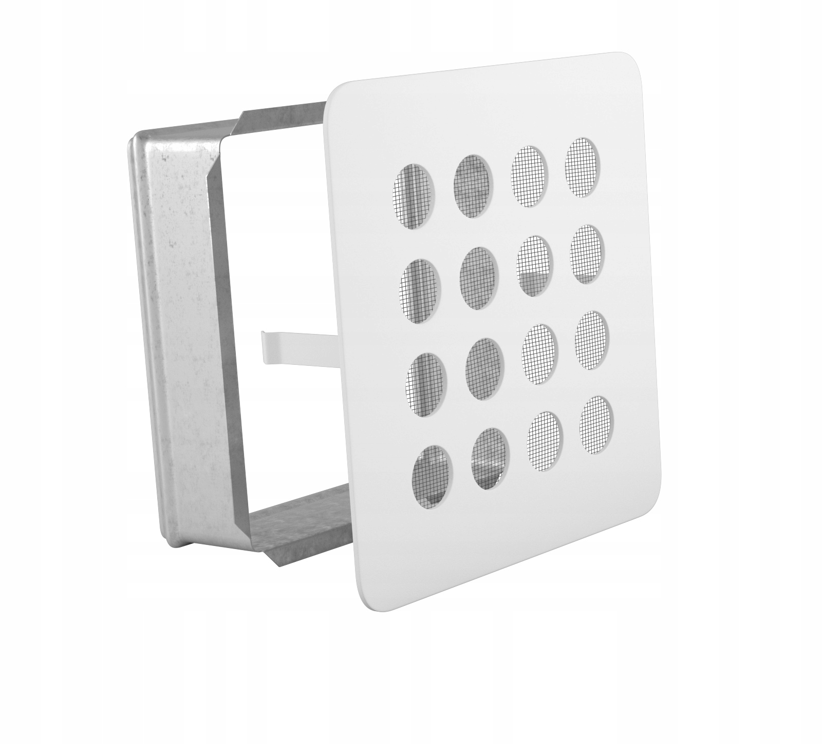 Vetracia mriežka - VENTILAČNÁ Mriežka kovová 14x14 - BIELA farba