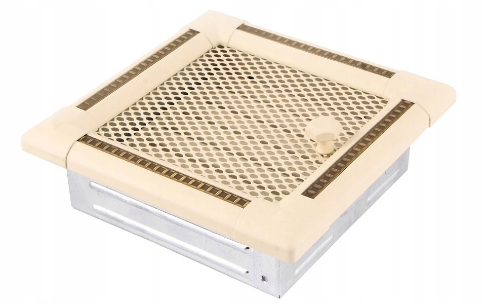 Vetracia GRILLE 16x16 krémová mosadz s uzáverom