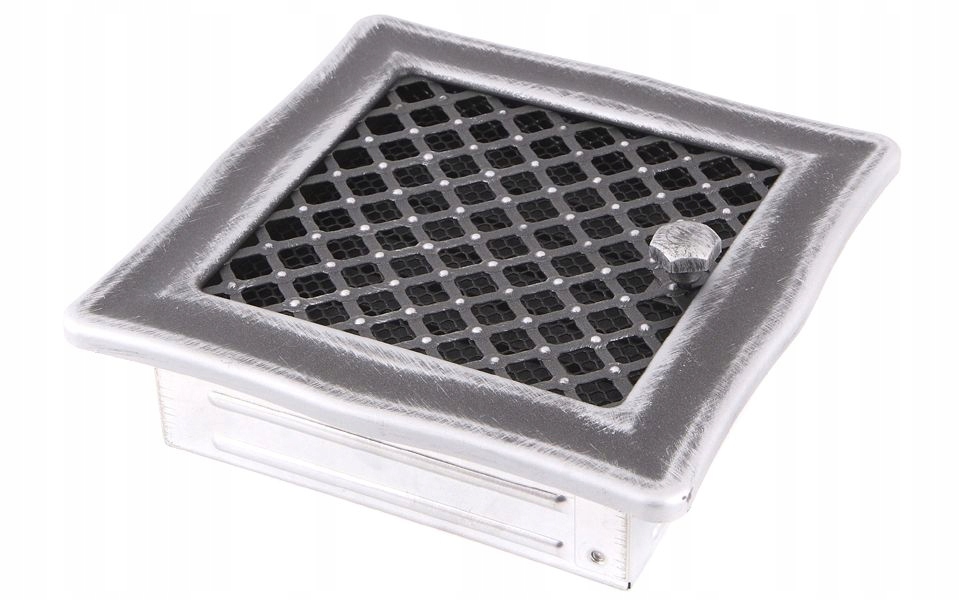 DECO vetracia GRILLE 16x16 strieborná s uzáverom