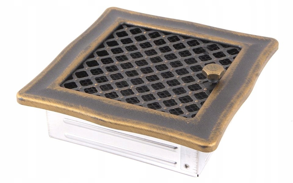 DECO ventilačná GRIL 16x16 zlatá s uzáverom