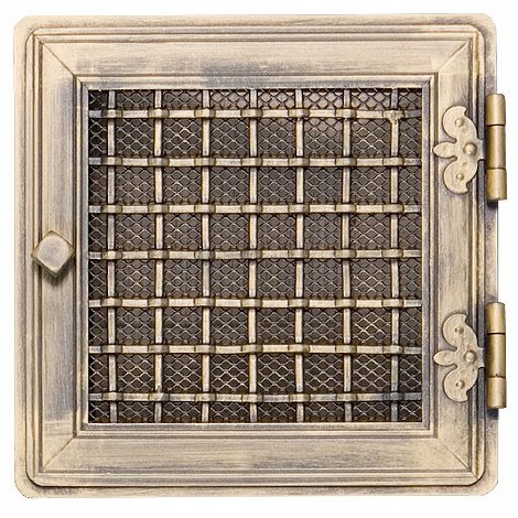 ŠTÝLOVÁ ventilačná GRIL 21x21 zlatá s uzáverom