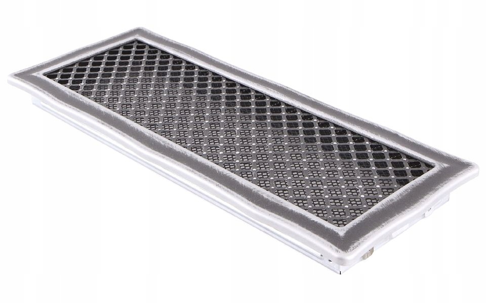 Krbová vetracia mriežka DECO 16x45 strieborná
