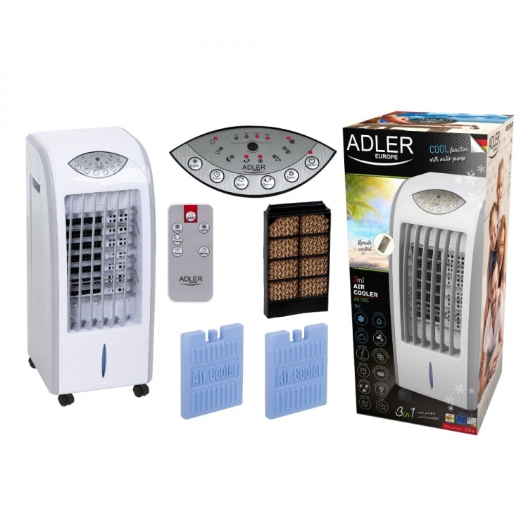 Ventilátor a zvlhčovač vzduchu 3v1 Adler AD 7915