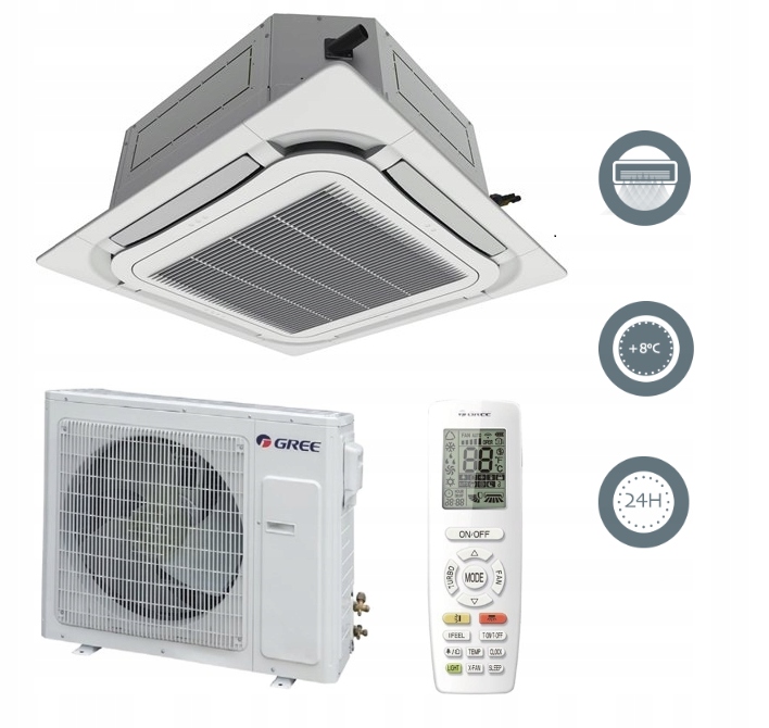 8,5 kW GREE kazetová klimatizácia