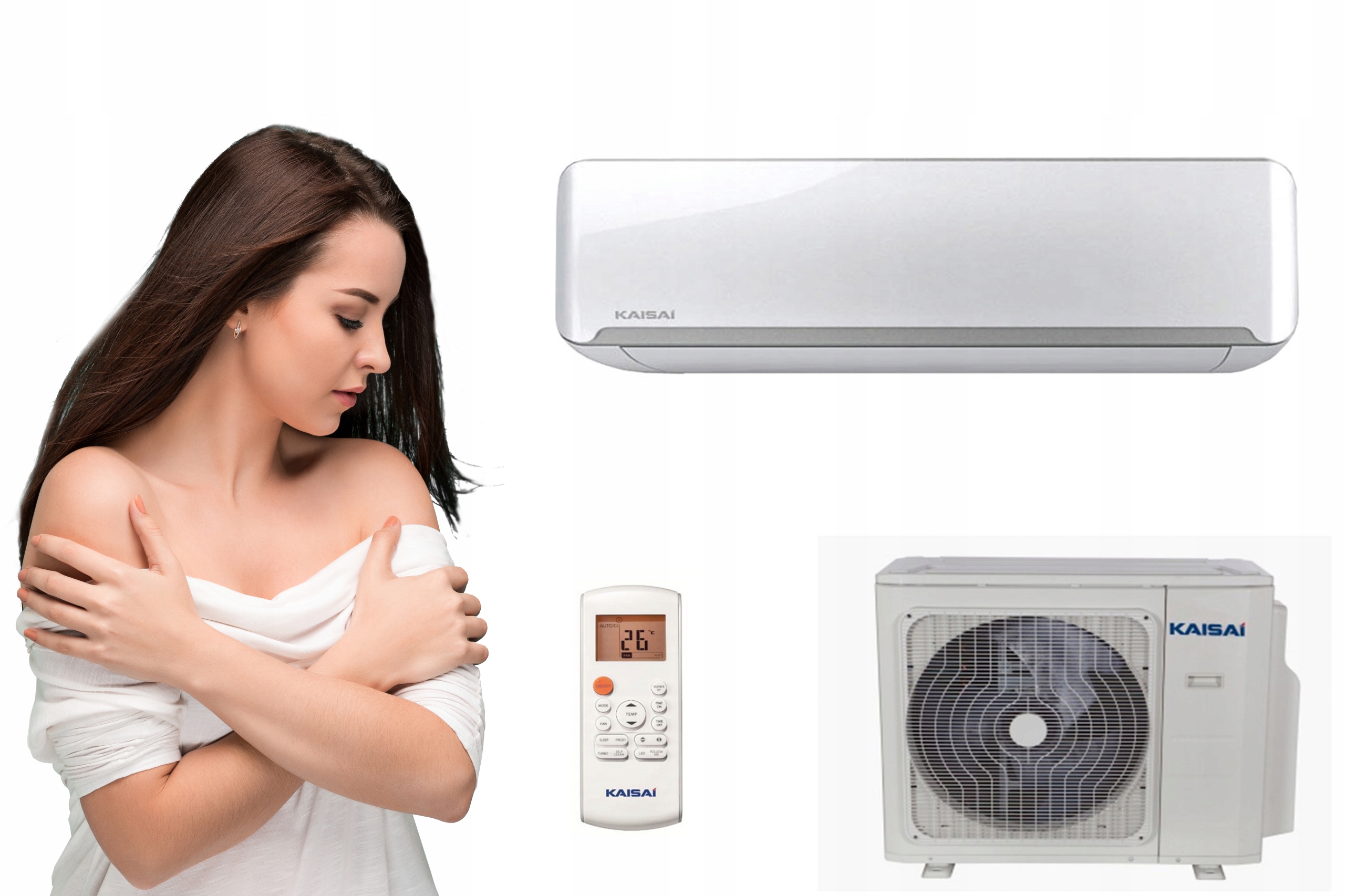 Nástenná klimatizácia KAISAI PRO + 3,5 kW 35m2 WIFI