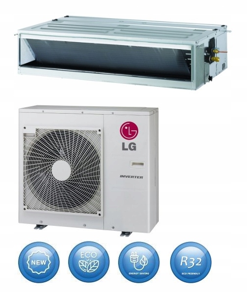 Kanálová klimatizácia LG CI s priemerným tlakom 9,5 kW