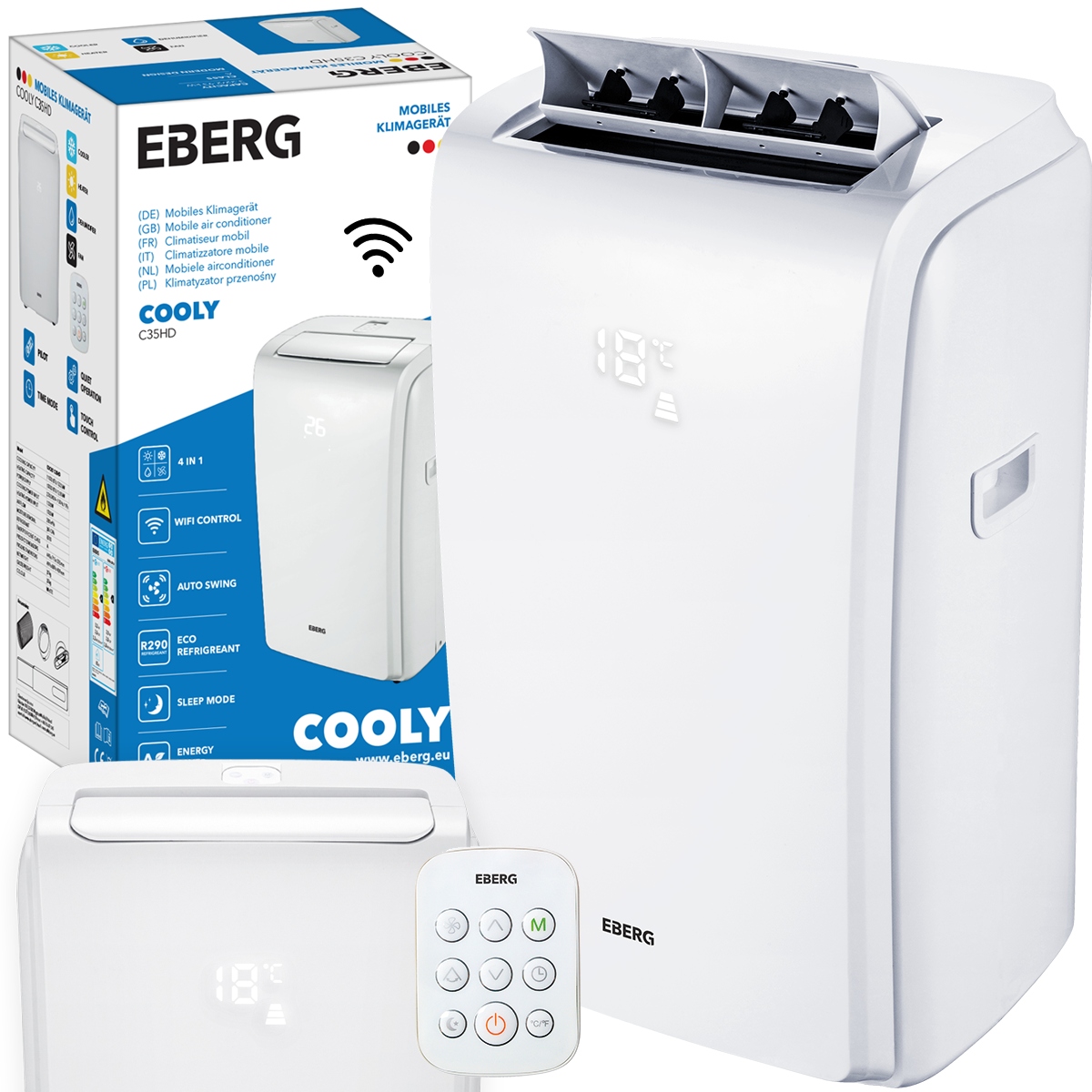 Prenosná klimatizácia EBERG COOLY C35HD 4v1 SMART