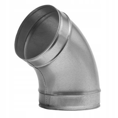 Koleno 150 mm, lisované 60 stupňov fi 150 spiro pozinkované