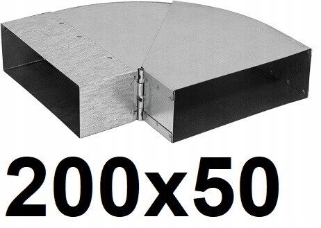 Obdĺžnikový ohyb 45-90 / 200 × 50 [mm]