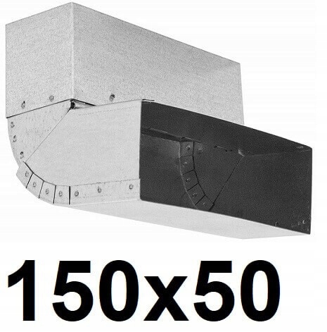 Nastaviteľné koleno 45-90 / 150x50 [mm]