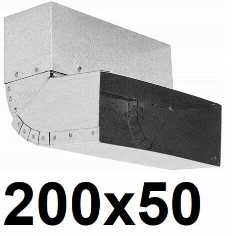 Nastaviteľné koleno 45-90 / 200x50 [mm]