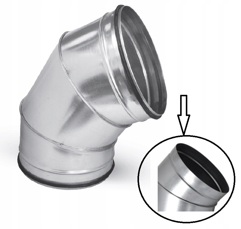 Segmentovaný ohyb 60 stupňov 224 mm