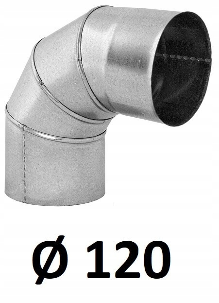 Vetrací ohyb 120 [mm] / 90 pozinkovaný
