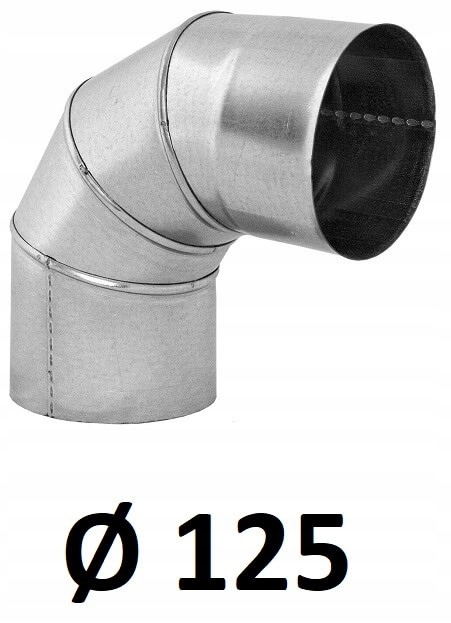 Vetrací ohyb 125 [mm] / 90 pozinkovaný