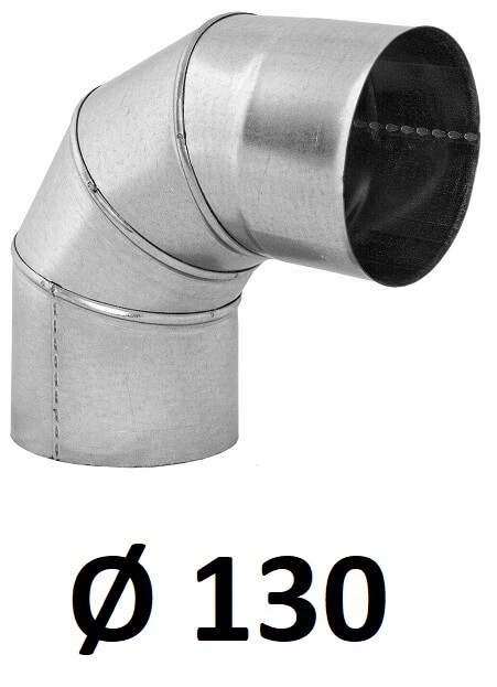 Vetrací ohyb 130 [mm] / 90 pozinkovaný