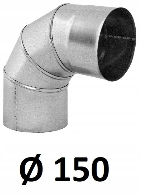 Vetrací ohyb 150 [mm] / 90 pozinkovaný