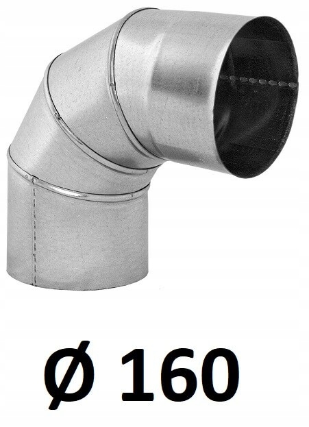 Vetrací ohyb 160 [mm] / 90 pozinkovaný
