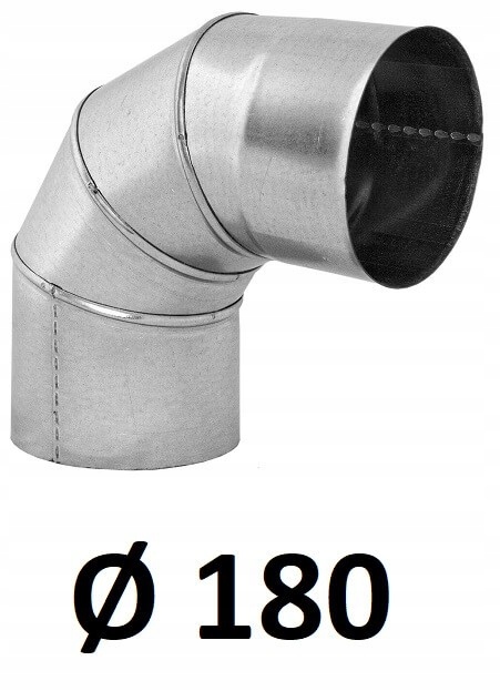 Vetrací ohyb 180 [mm] / 90 pozinkovaný