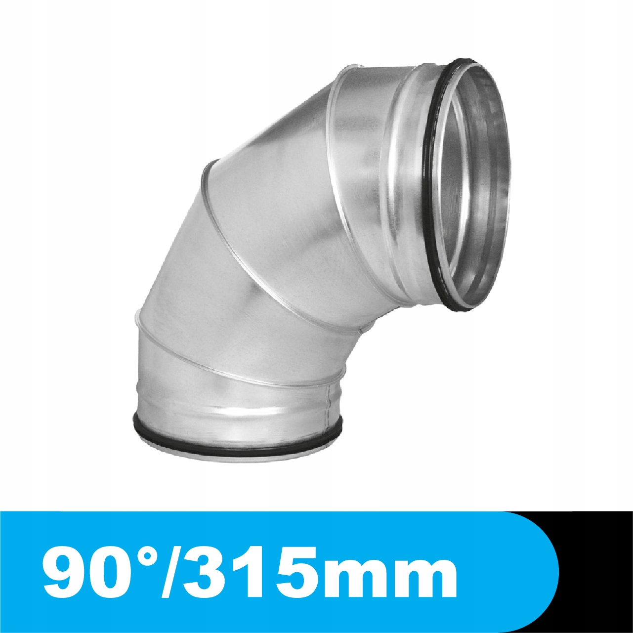 Ventilačné koleno s tesnením 90 ° fi 315