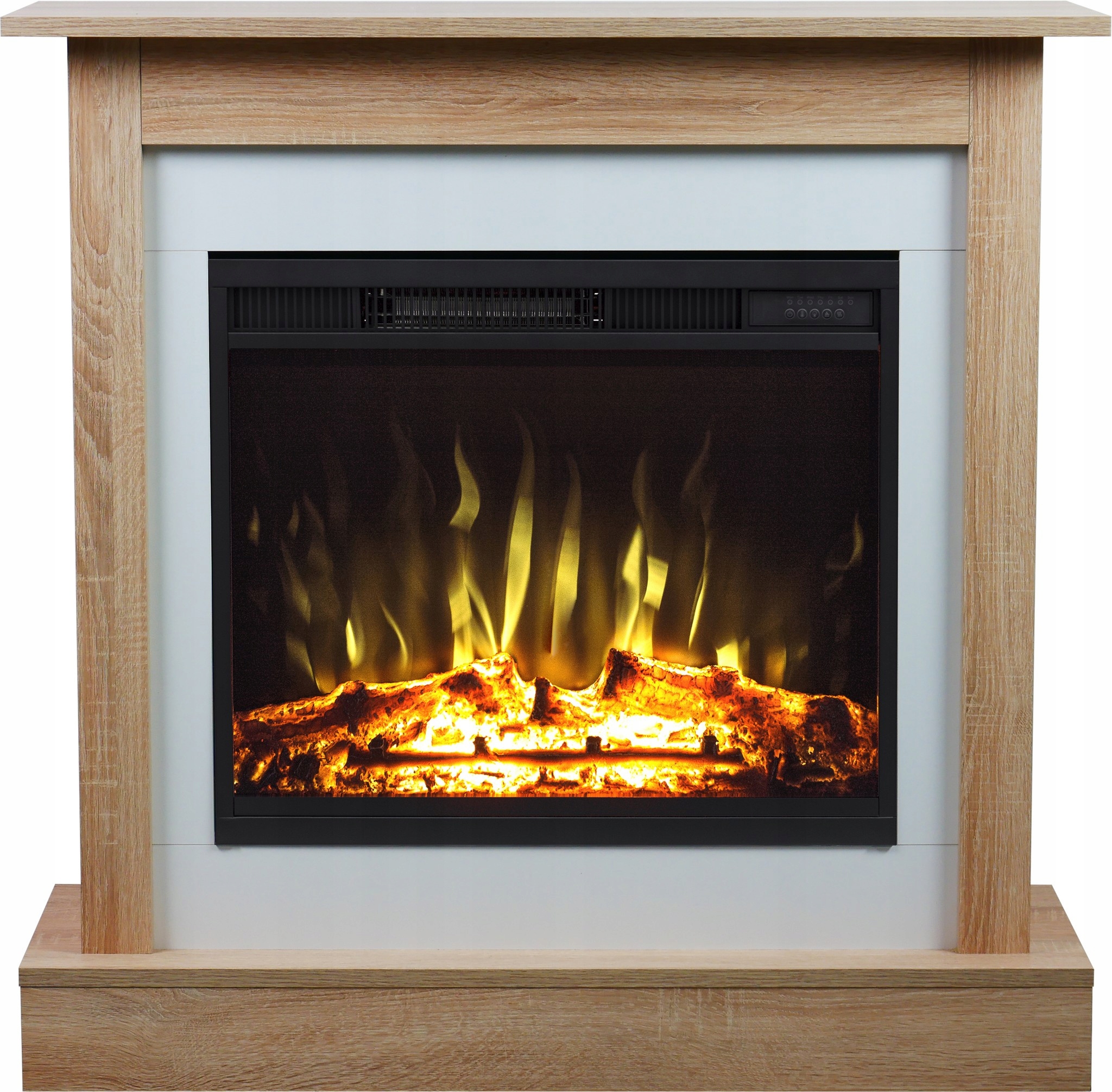 Elektrický krb LED CLASSIC Vigo sonoma + biela