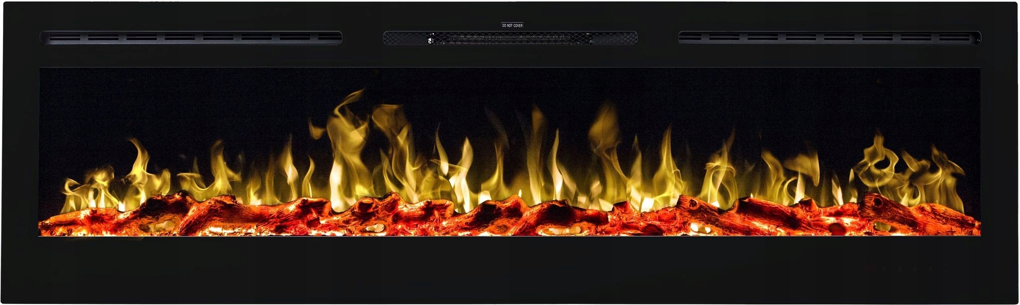 LED elektrický krb Majestic 72 nástenný čierny