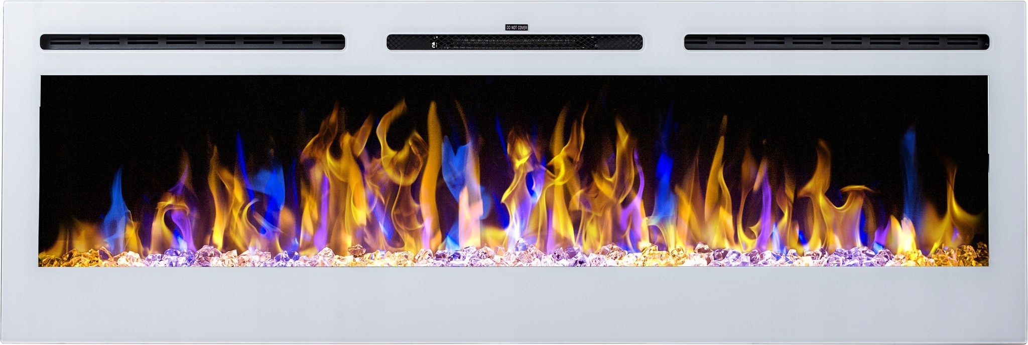 Nástenný elektrický krb 50 LED biely