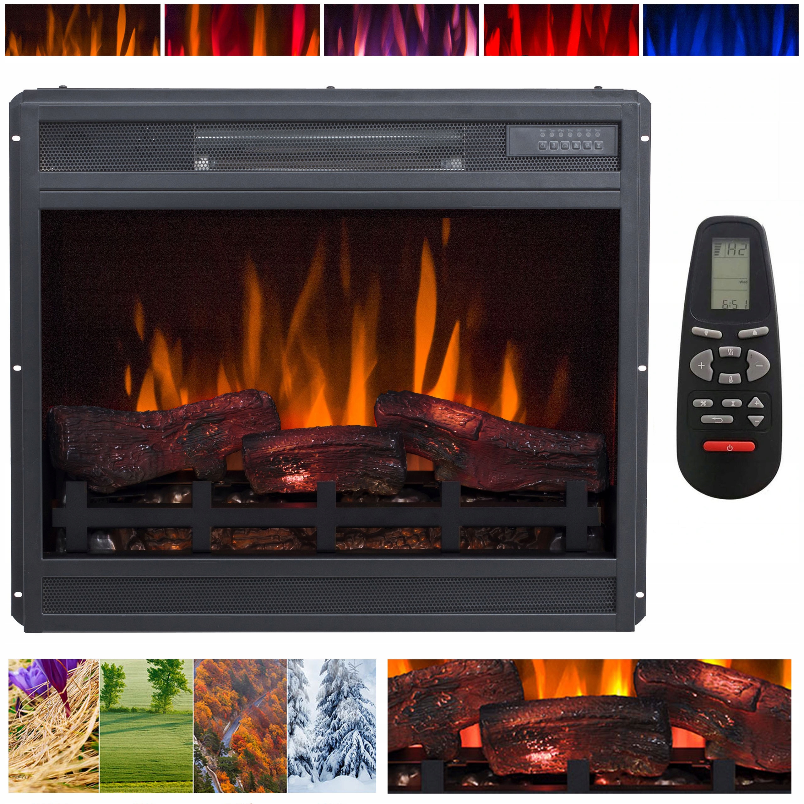 LED elektrická krbová vložka Aflamo 60 cm 3D