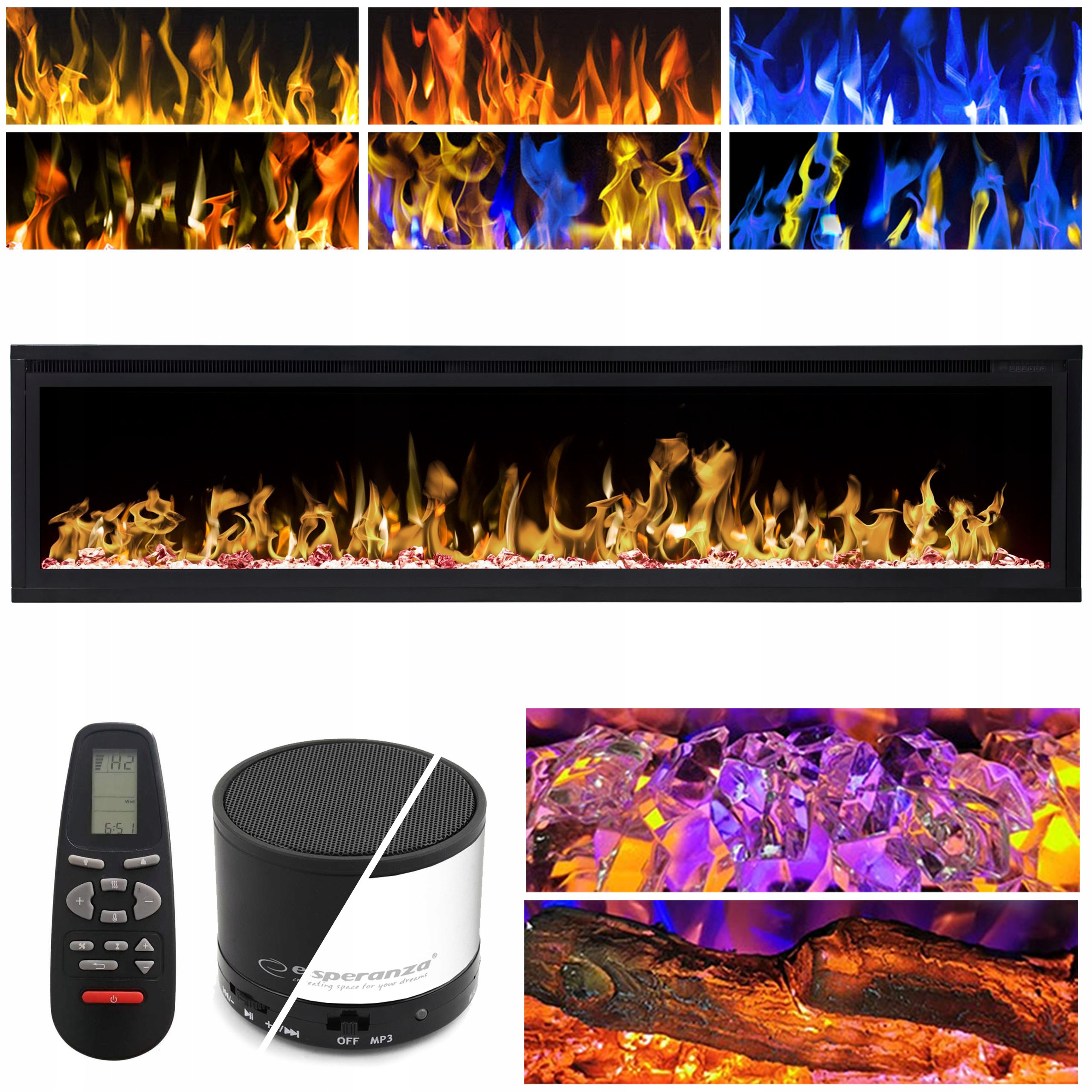 LED elektrický krb ROYAL 72 182 cm
