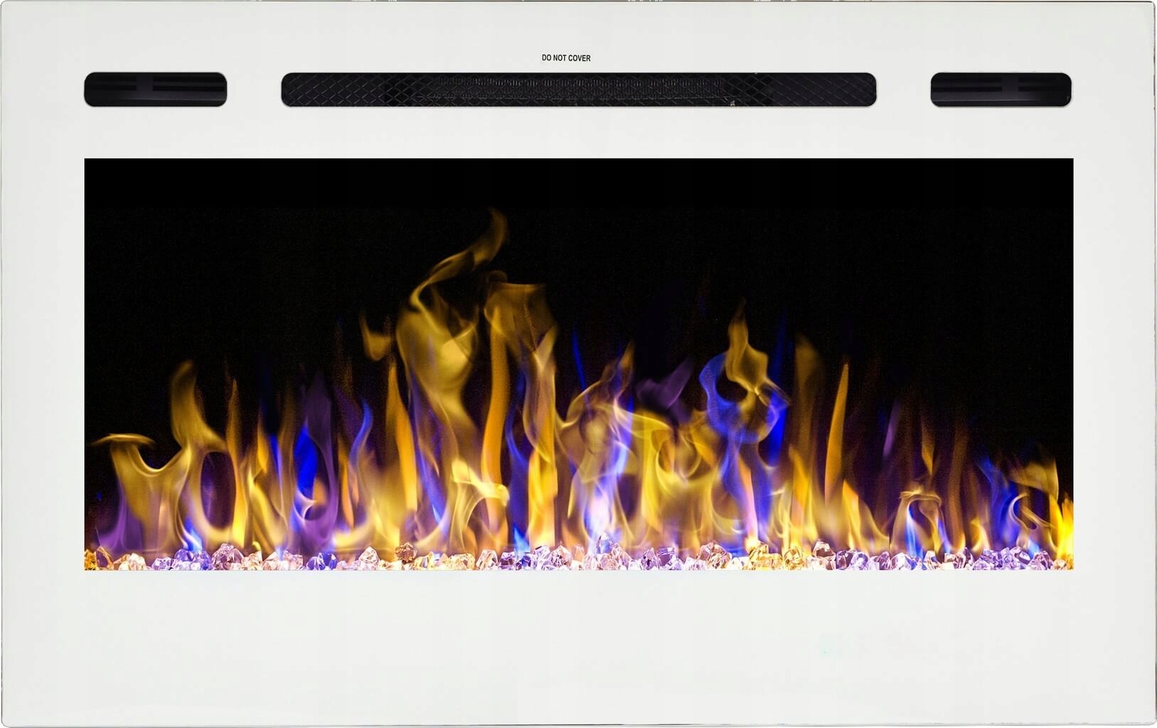 Nástenný elektrický krb MAJESTIC 36 - biely