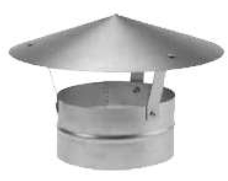 Komínová strieška - Vetrací komín 160 mm, pozinkovaný