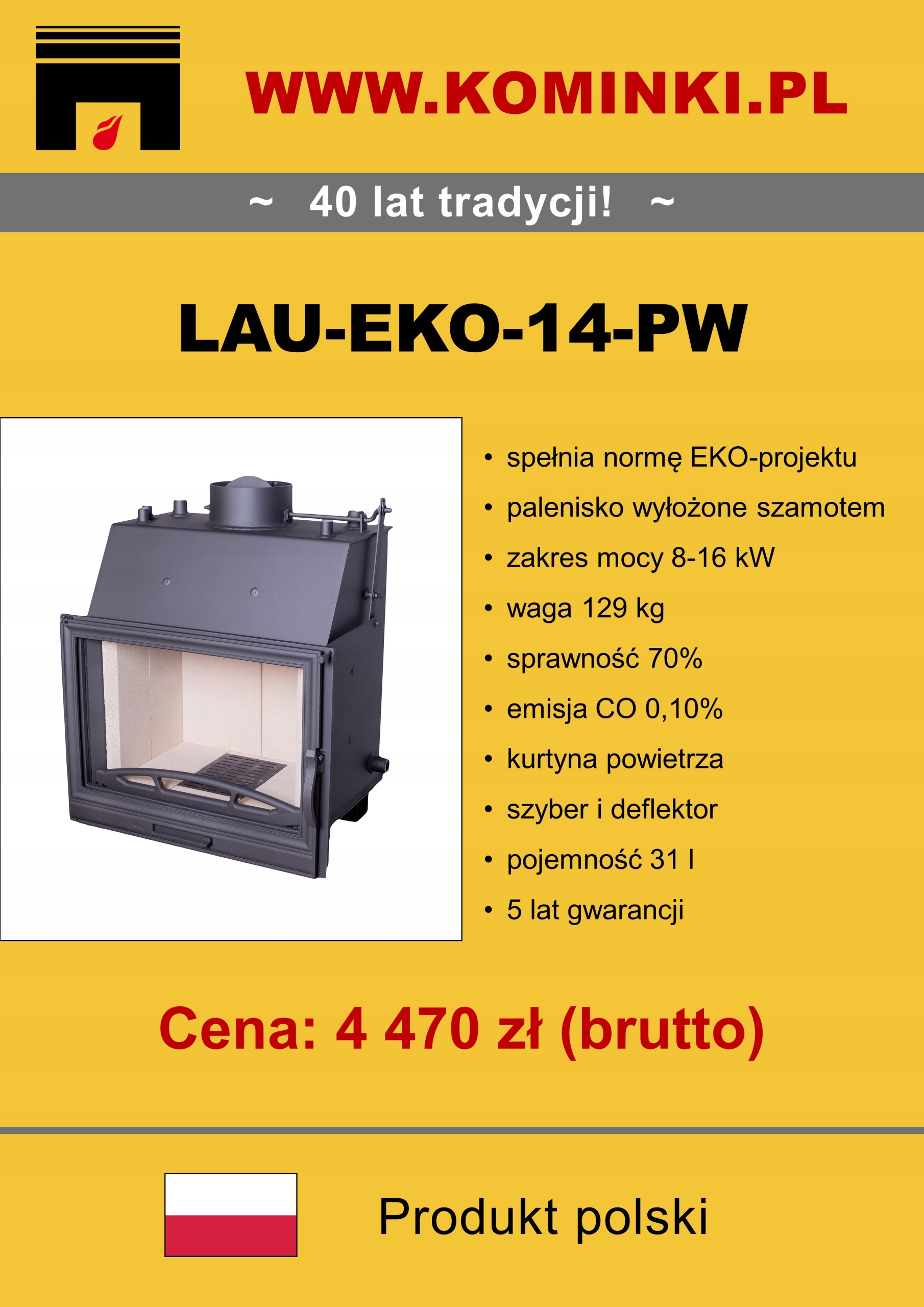 Krbová vložka – Krb s vodnou bundou LAU-EKO-14-PW