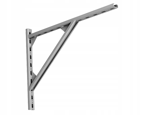 Konzola BRACKET stena dierovaná 600 mm pozinkovaná