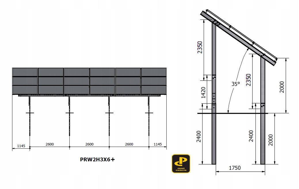 Fotovoltaika - Fotovoltaická štruktúra Dwoprodpodp. PRW2H3X6+2M