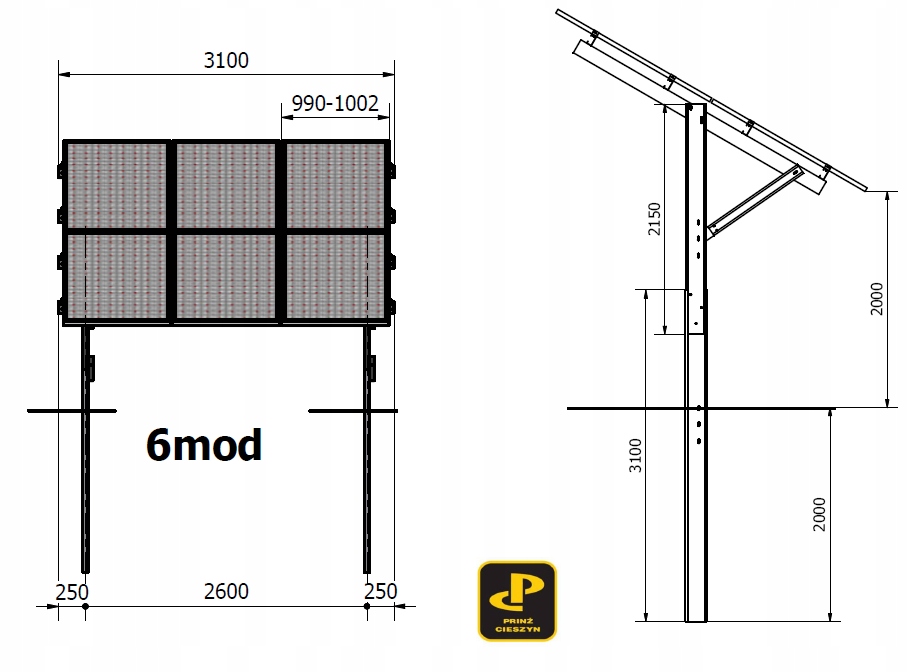 Fotovoltaika - Solar Construction Single -dodp. PRW1V2X3 +2M