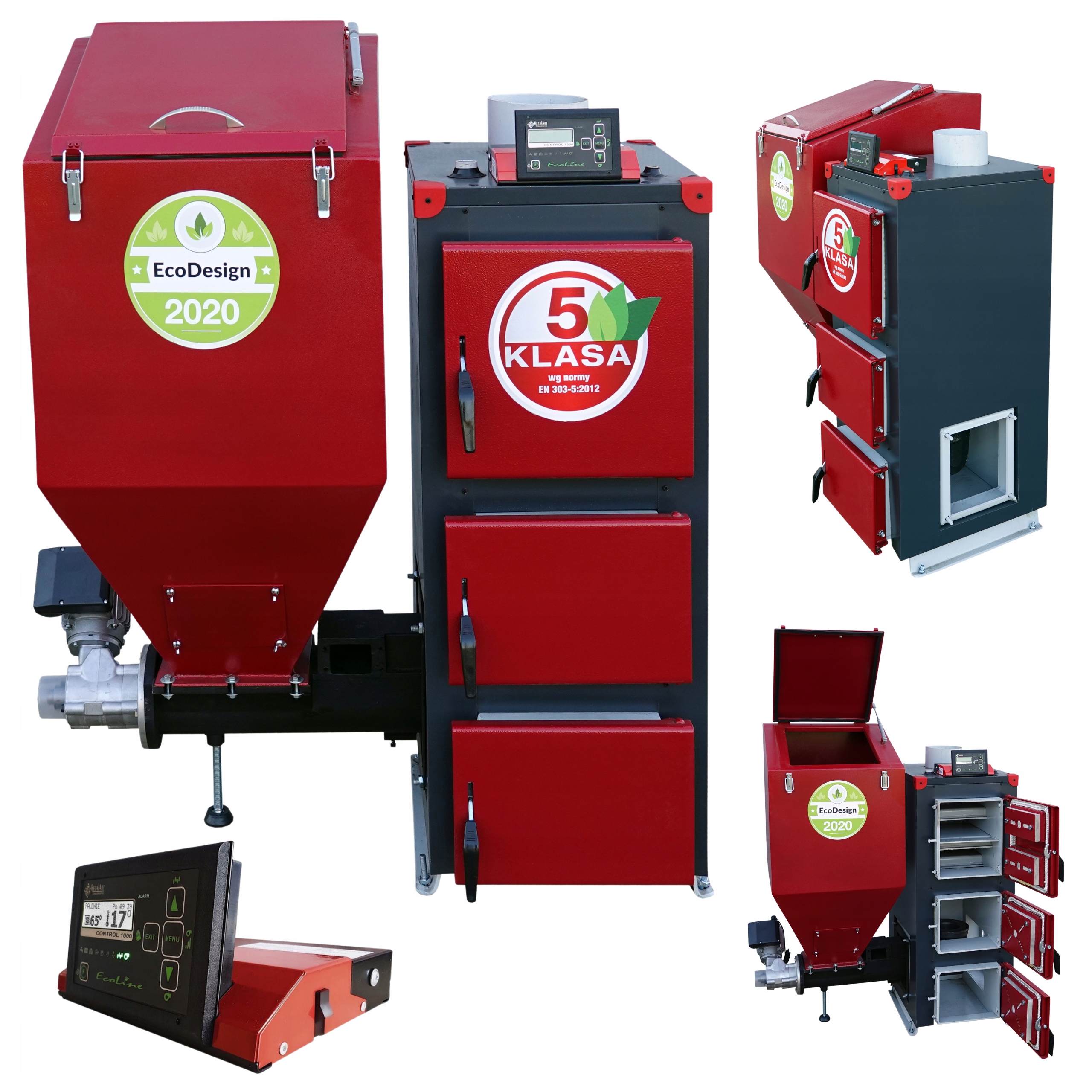 Kotly Kotolová pec 16kW Eco-hrach uhlie 5 Trieda podávača
