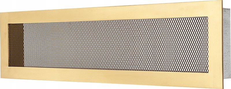 Mriežka 11x42, matná mosadz, hladká sieťovina, matné zlato