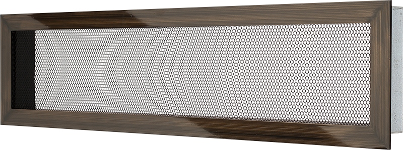 Mriežka 13x52, stará mosadz, lesklá hladká sieťovina, časť
