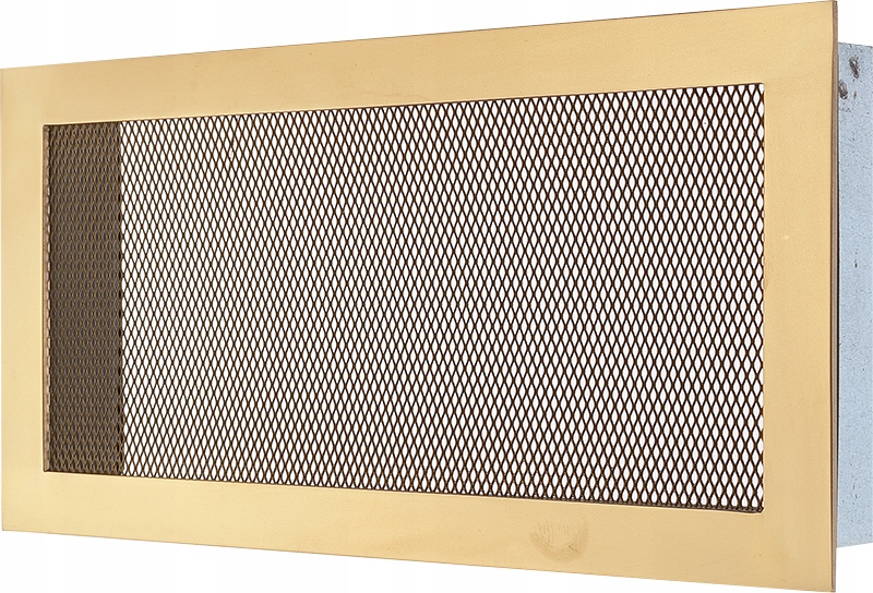 Mriežka 15x30, matná mosadz, hladká sieťovina, matné zlato