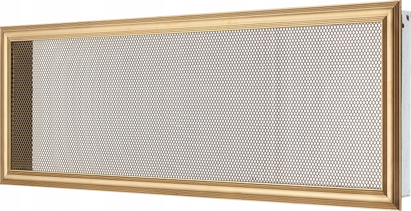 Mriežka 20x55, matná mosadz, drážka, matná zlatá sieťovina