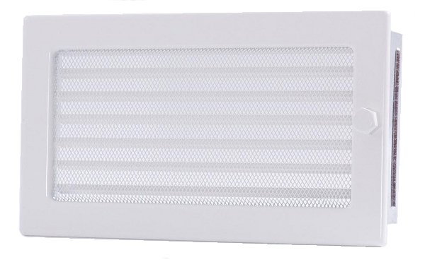 Biela mriežka 17x30 so žalúziou, krbom, ventiláciou
