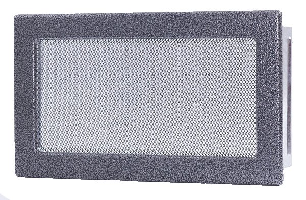 Čierno-strieborný gril 17 × 37 krb, ventilácia