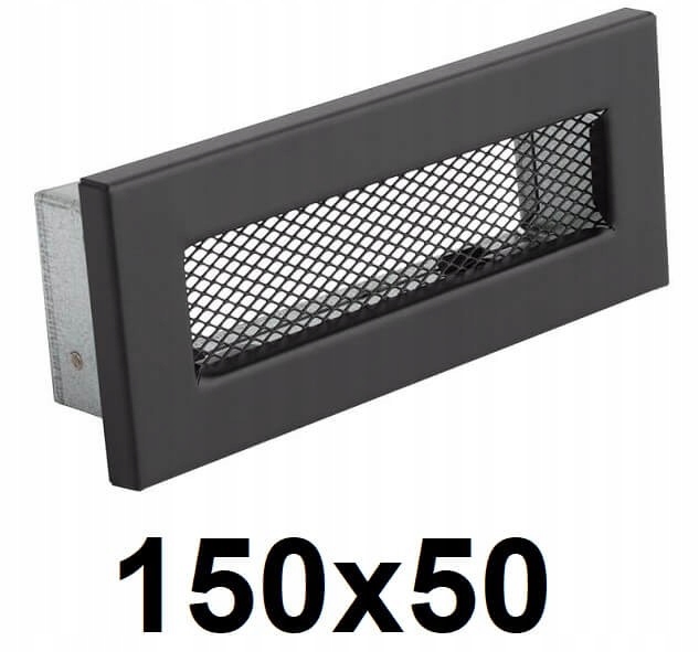 Potrubie 150x50 [mm] ČIERNA mriežka