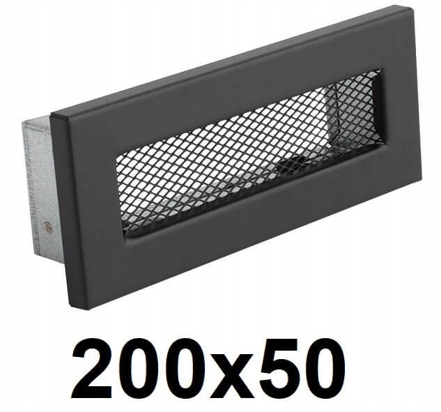 Potrubie 200 × 50 [mm] ČIERNA mriežka