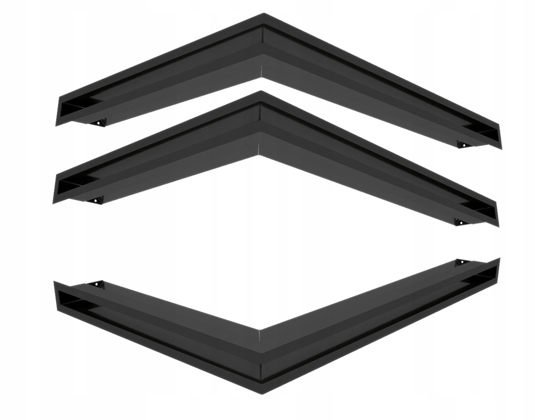 Rohový krbový rošt LUFT 54,7x76,6x6 vľavo 3 ks