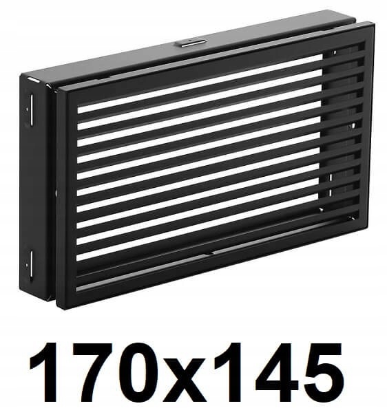 Vetracia mriežka - Krbový rošt 170x145 [mm] ČIERNY