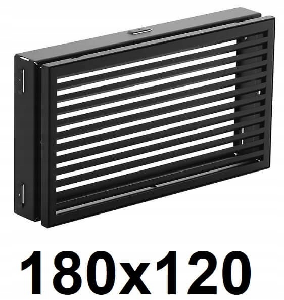 Vetracia mriežka - Krbový rošt 180x120 [mm] ČIERNY