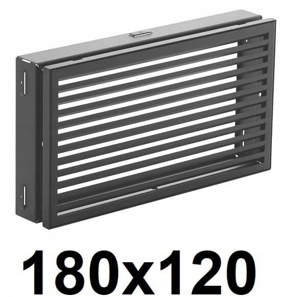Vetracia mriežka - Krbový rošt 180x120 [mm] GRAFIT