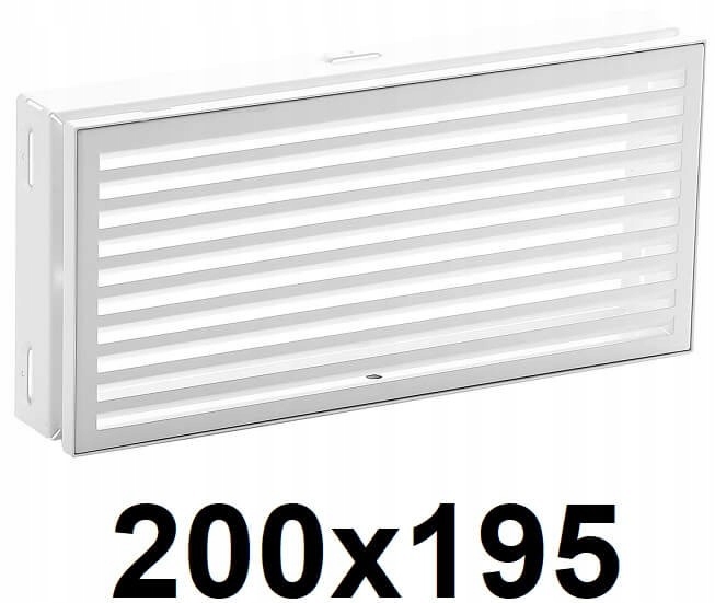 Vetracia mriežka – Krbová mriežka 200 × 195 [mm] BIELA
