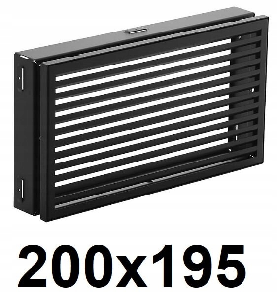 Vetracia mriežka - Krbový rošt 200x195 [mm] ČIERNY