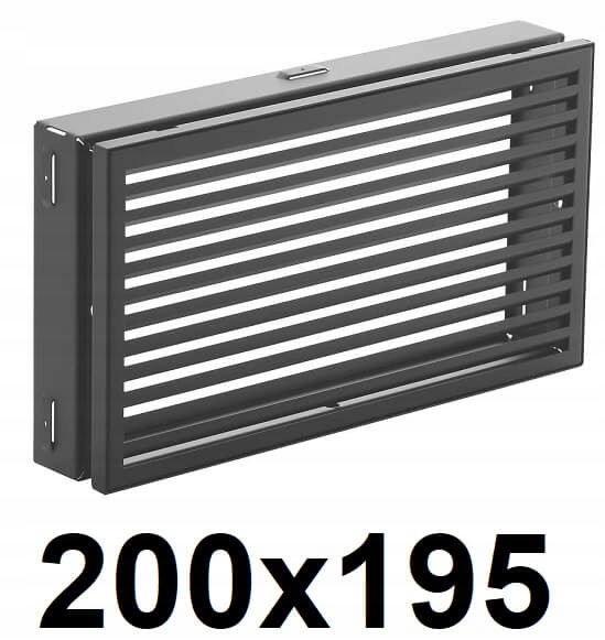 Vetracia mriežka - Krbový rošt 200x195 [mm] GRAFIT
